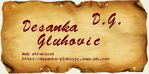 Desanka Gluhović vizit kartica